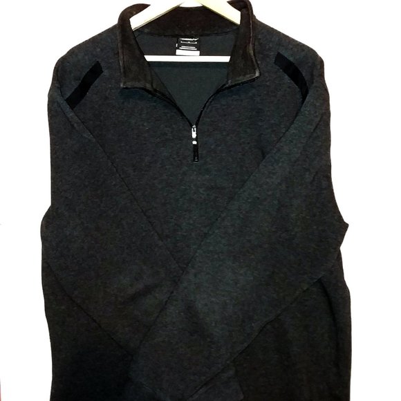 Nike Golf Men's Charcoal/Black Dri-Fit Half Zip L - Picture 3 of 7